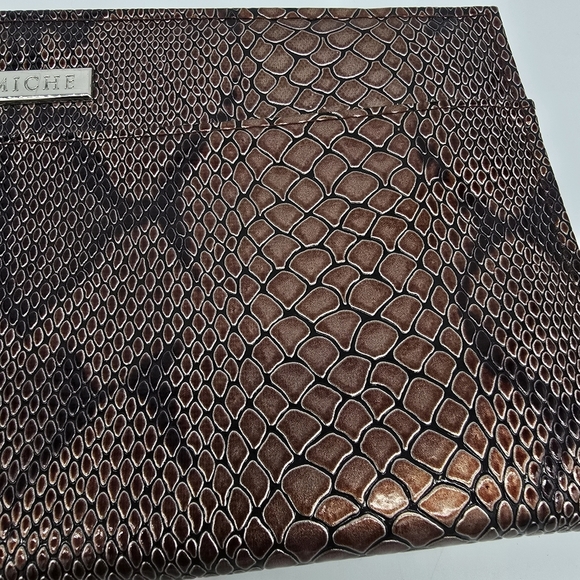 MICHE Envelope Clutch Bag Jen Snake Skin Shell - Picture 5 of 9